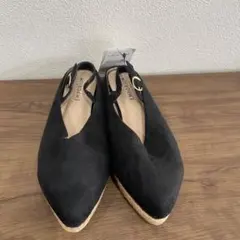 EMPORIUM 黒 スリングバックシューズ Lサイズ