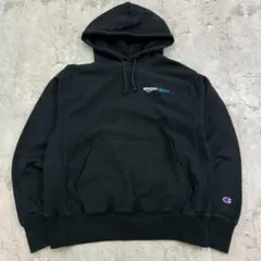 チャンピオン　リバースウィーブ　Amazon 企業　パーカー　古着　ブラック　M