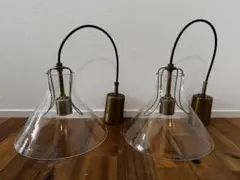 【極美品】INTERFORM オリテ ペンダントライト ガラス　2セットのサムネイル