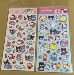 ※値下げ 正規品 サンリオ ラメ入り樹脂もりシール 【2種セット】