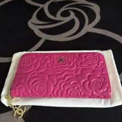 CHANEL カメリア 長財布 ピンクノベルティのサムネイル