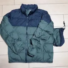 UNIQLO ULTRA LIGHT DOWN M ブラック/グリーン　収納袋