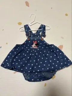ミニーちゃん　刺繍ロンパース