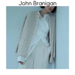 John Branigan ジョンブラニガン ツイードライクノーカラージャケット