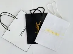CHANEL YSL Dior ショップ袋 3枚セット