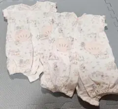 【双子】マーメイド　ロンパース 2枚セット　お揃い　50-60