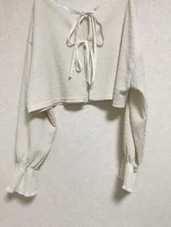 【美品☆】ホワイト カーディガン ボレロ 韓国系