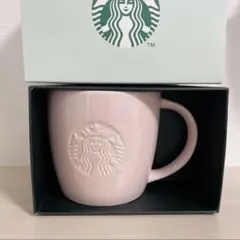 【新品未使用】スターバックス バレンタイン ピンク ロゴマグカップ 355ml