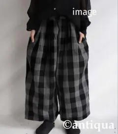 アンティカ antiqua ダブルガーゼ チェック柄 パンツ 140,150〜のサムネイル