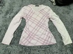 BURBERRY BLACK LABEL 長袖Tシャツ チェック柄