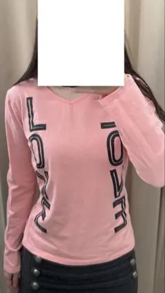 y2k Tシャツ ピチT 平成ギャル ピンク