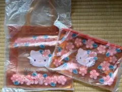 ハローキティ クリアバッグ ポーチ セット ハイビスカス 1999サンリオ