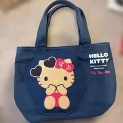 日焼けキティ Hello Kitty トートバッグ 紺色のサムネイル