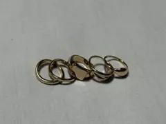 ゴールドカラー リング M/Lsize 5点セットのサムネイル