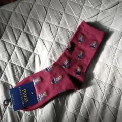 コ*コ様 Polo Ralph Lauren クマ柄ソックス　パープル