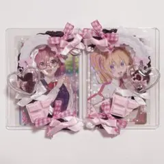 ♡ ホイップデコ トレカケース 2セット 量産型 ピンク リボン 萌 メイド ♡