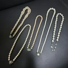 【美品】真珠パールネックレス 5本まとめ売り！バラ売り非対応