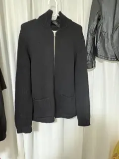 ZANONE 黒 ニットセーター ジッパー付き