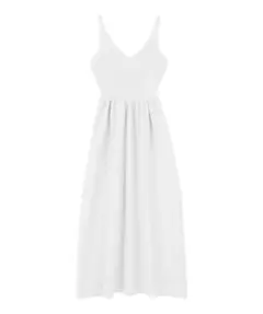 Vネックボリュームスカートニットワンピース　titivate ノースリーブ