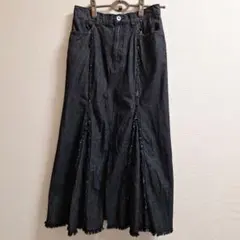 【SUGAR SPOON 】ブラックデニム　ロングスカート
