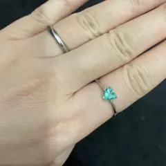 ハート型ロンドンブルートパーズリング