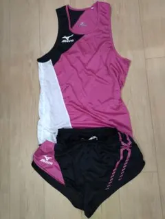 ミズノ　陸上ウェア　ランシャツ　ランパン　上下セット　メンズＬ