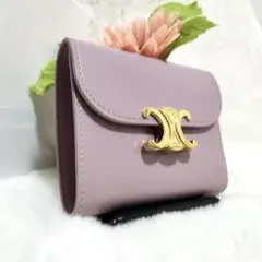 【✨極美品 希少✨】 セリーヌ トリオンフ 三つ折り財布 ホワイト CELINE セリーヌ 三つ折り財布(小銭入れあり) トリオンフ