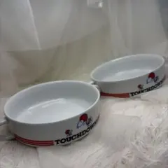 ♡90’s ビンテージスヌーピーTOUCHDOWN! 両手付きボウル2個セット♡のサムネイル