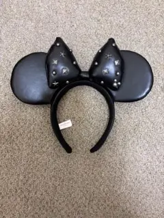 ディズニー カチューシャ ミニー レザー 黒