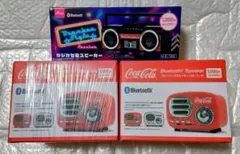 ◉DAISO ラジカセ風（赤）Coca-Cola（赤）（白）スピーカー3個セットのサムネイル