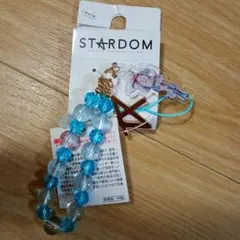 未使用】STARDOM 安納サオリ 3連 チャーム ビーズストラップスターダム