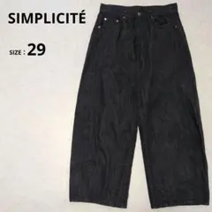 10oz CONVEX 5ポケット ワイドデニムパンツ 29 ブラックのサムネイル