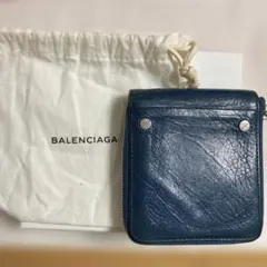 BALENCIAGA ターコイズ Wallet+ coin case