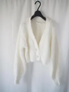 ジェラートピケ★パワーストーンショートカーディガン★ボタン欠品