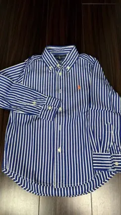 Ralph Lauren 長袖シャツ 4/4T ストライプ　ロゴ
