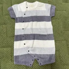 ジェラートピケ　半袖ロンパース　ボーダー