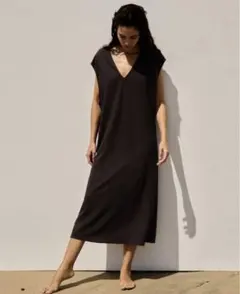 ZARA ザラ　 Vネックミディチュニック　ロングワンピース