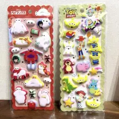 マシュマロシール　ベイマックス　トイストーリー　シール　ディズニー