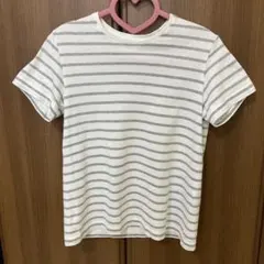ボーダー 半袖 Tシャツ ホワイト グレー Mのサムネイル