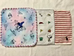 タオルハンカチ 3枚セット ディズニー スヌーピー ポロのサムネイル