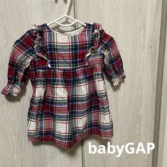 baby GAP チェック柄 クリスマス　ワンピース　60