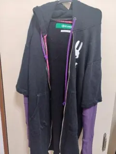 CUNE ウサギプリントパーカー 黒紫のサムネイル