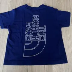 ノースフェイス　110 ロゴ　Tシャツ　ネイビー