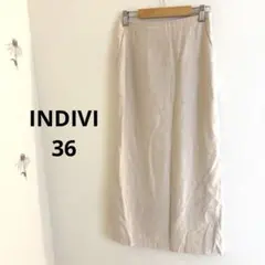 INDIVI ベージュ　タイト スカート 36 レディース ロング S M