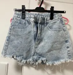 SHEIN ダメージデニムショートパンツ　XS