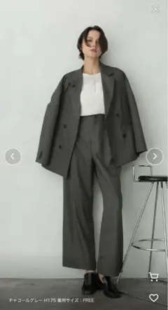 forksy 新作　セットアップ　テーラードジャケット　スラックスパンツ