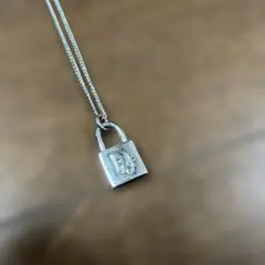 Christian Dior パドロック ネックレス シルバー