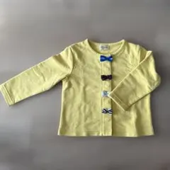 trois lapin イエロー リボンカーディガン 80サイズ