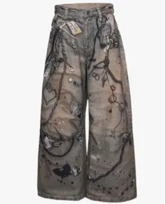 THEREDTHREAD S print denim 1 toysデニムパンツ - メルカリ