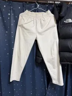 アイボリー イージーパンツ コットン混紡